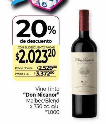 La Anonima Vino tinto oferta