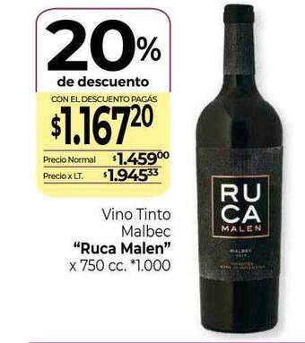 La Anonima Vino tinto malbec oferta