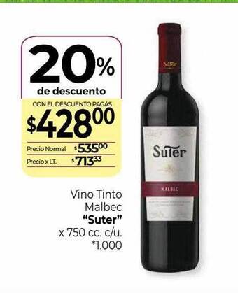 La Anonima Vino tinto malbec oferta