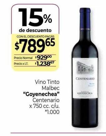 La Anonima Vino tinto malbec oferta