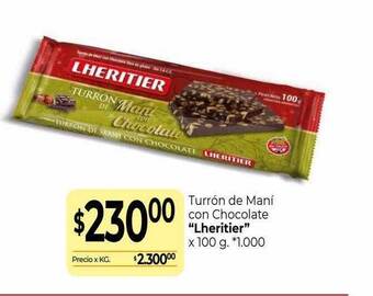 La Anonima Turrón de maní con chocolate oferta