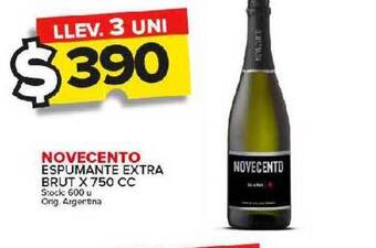 Carrefour Maxi Novecento espumante extra brut oferta