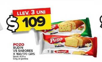 Carrefour Maxi Pozo budin vs sabores oferta
