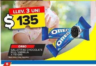 Carrefour Maxi Oreo galletitas chocolate rell vainilla oferta