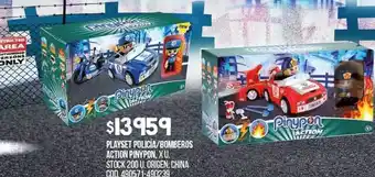 Coto Playset policía-bomberos action pinypon oferta