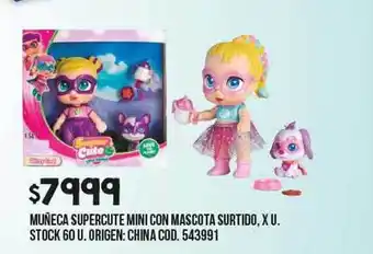 Coto Muñeca supercute mini con mascota surtido oferta