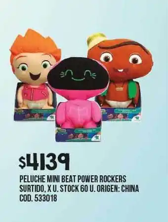 Coto Peluche mini beat power rockers surtido oferta