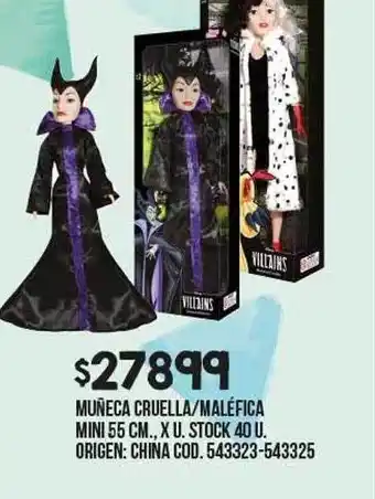 Coto Muñeca cruella-maléfica mini 55 cm oferta
