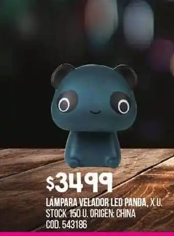 Coto Lámpara velador led panda oferta