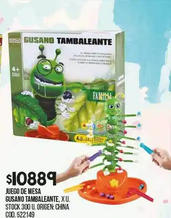 Coto Juego de mesa gusano tambaleante oferta
