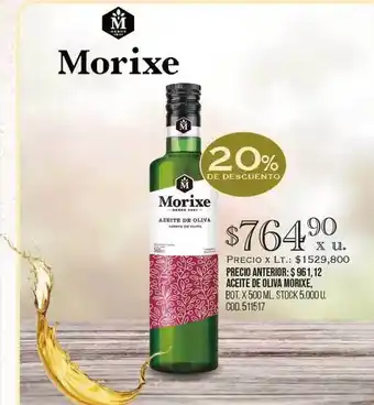 Coto Aceite de oliva morixe 20% descuento oferta