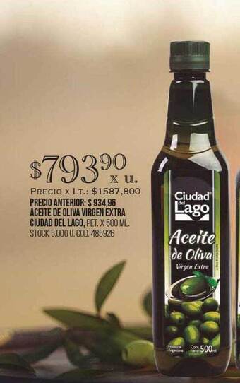 Coto Aceite de oliva virgen extra cuidad del lago oferta