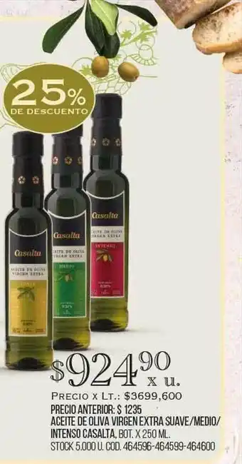 Coto Aceite de oliva virgen extra suave-medio-intenso casalta 25% descuento oferta