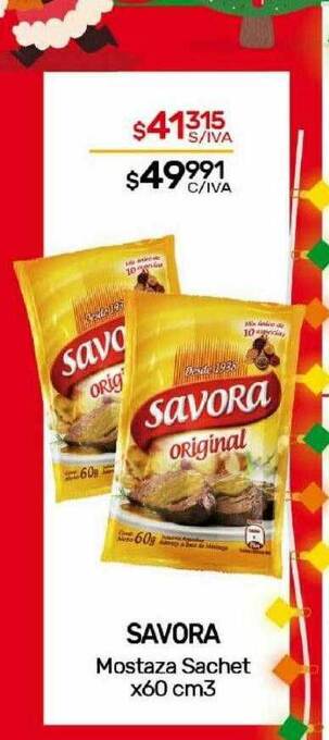Nini Mayorista Savora mostaza sachet oferta