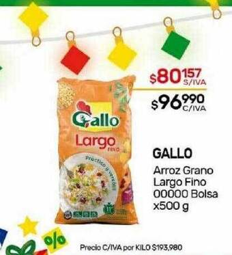 Nini Mayorista Gallo arroz grano largo fino oferta