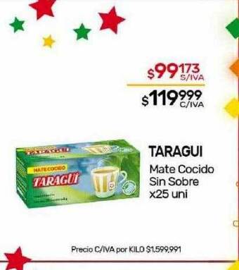 Nini Mayorista Taragui mate cocido sin sobre oferta