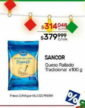 Nini Mayorista Sancor queso rallado tradicional oferta