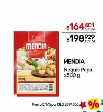 Nini Mayorista Mendia ñoquis papa oferta
