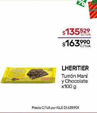 Lheritier turron mani y chocolate