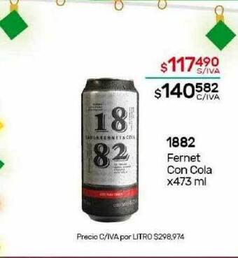 Nini Mayorista 1882 fernet con cola oferta