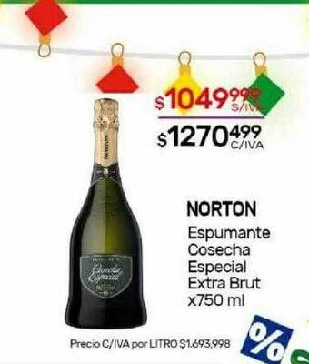 Nini Mayorista Norton espumante cosecha especial extra brut oferta