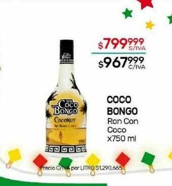 Nini Mayorista Coco bongo ron con coco oferta