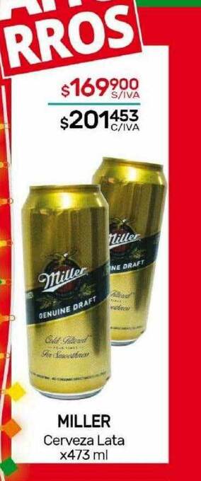 Nini Mayorista Miller cerveza lata oferta