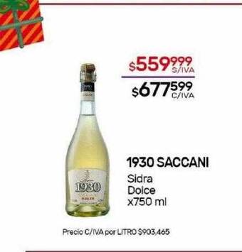 Nini Mayorista 1930 saccani sidra dolce oferta