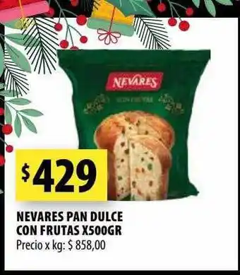 Punto Mayorista Nevares pan dulce con frutas oferta