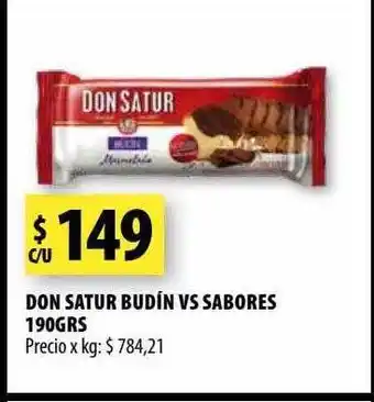 Punto Mayorista Don satur budín vs sabores oferta