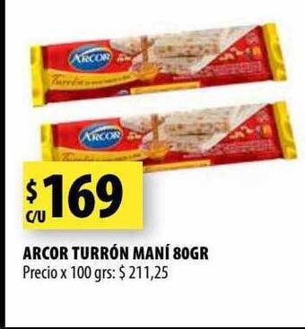 Punto Mayorista Arcor turrón maní oferta
