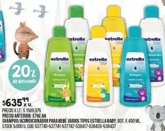 Coto Shampoo-acondicionador para bebé varios tipos estrella baby oferta