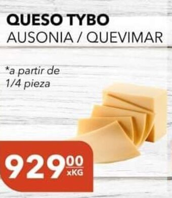 El Milagro Mayorista Queso Tybo Ausonia / Quevimar oferta