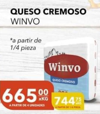 El Milagro Mayorista Queso Cremoso Winvo oferta