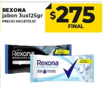 Supermayorista Vital Rexona Jabon 3u x 125gr oferta
