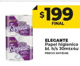 Supermayorista Vital Elegante Papel Higienico bl. h/s 30mt x 4u oferta