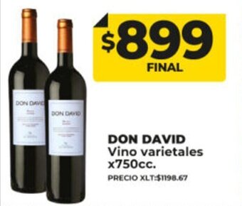 Supermayorista Vital Don David Vino Varietales x 750cc oferta
