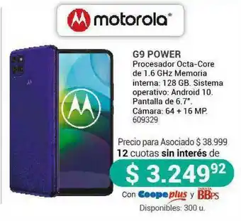 Cooperativa Obrera Motorola G9 Power Procesador Octa-core oferta