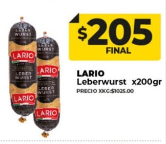 Supermayorista Vital Lario Leberwurst x 200gr oferta
