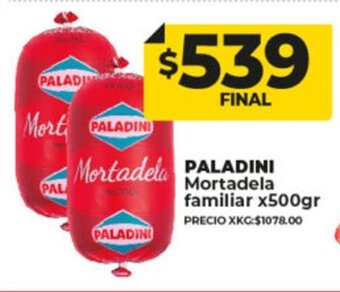 Supermayorista Vital Paladini Mortadela Familiar x 500gr oferta