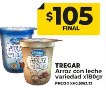 Tregar Arroz Con Leche Variedad x 180gr