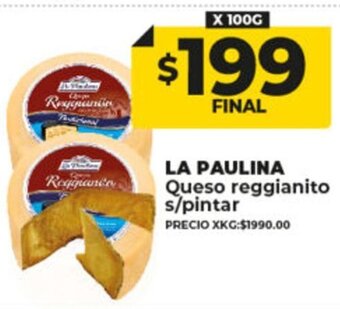 Supermayorista Vital La Paulina Queso Reggianito s/Pintar oferta