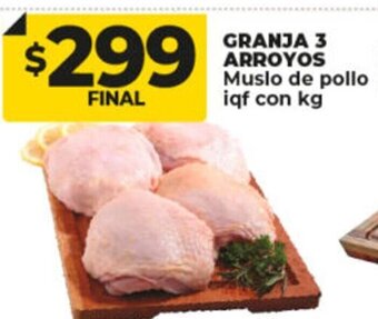 Supermayorista Vital Granja 3 Arroyos Muslo de Pollo Iqf Con Kg oferta