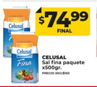 Supermayorista Vital Celusal Sal Fina Paquete x 500gr oferta