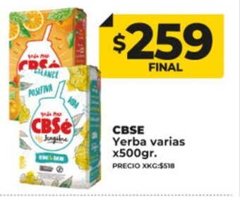 Supermayorista Vital CBSE Yerba Varias x 500gr oferta