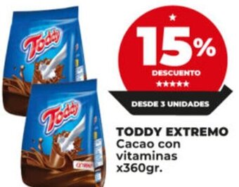 Supermayorista Vital Toddy Extremo Cacao Con Vitaminas x 360gr oferta