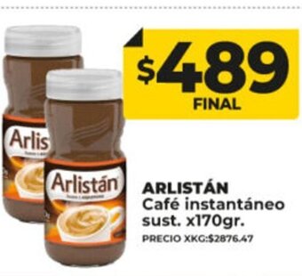 Supermayorista Vital Arlistán Café Instantáneo Sust. x 170gr oferta