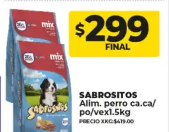 Supermayorista Vital Sabrositos Alim. Perro Ca.ca/po/ve x 1.5kg oferta