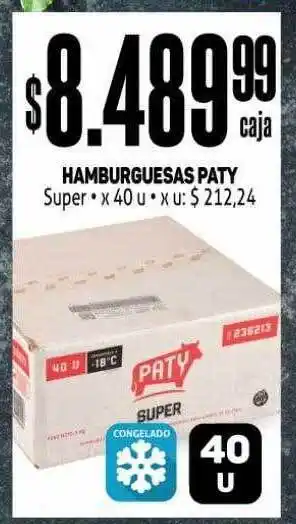 Makro Hamburguesas paty super oferta
