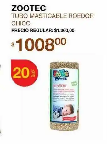 Zootec tubo masticable roedor chico